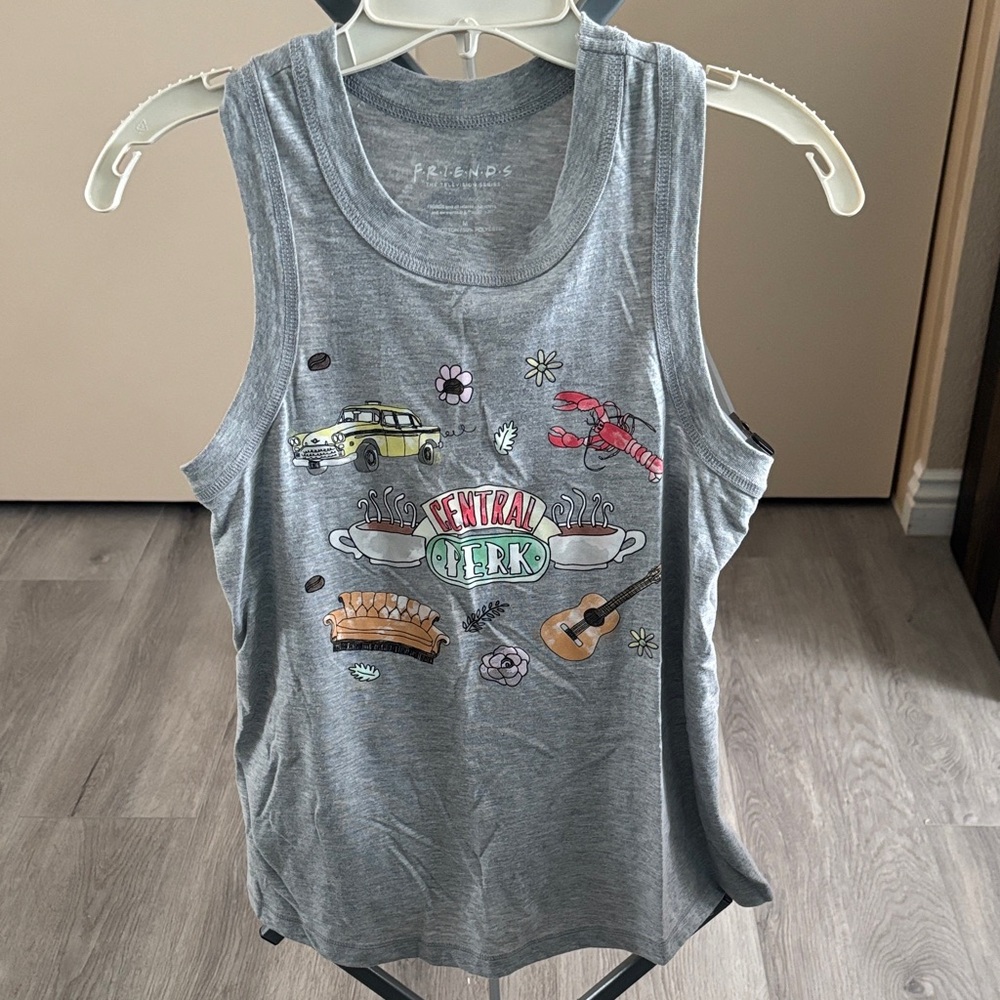 FRIENDS Kids Gray Tank Top with Fun Graphics